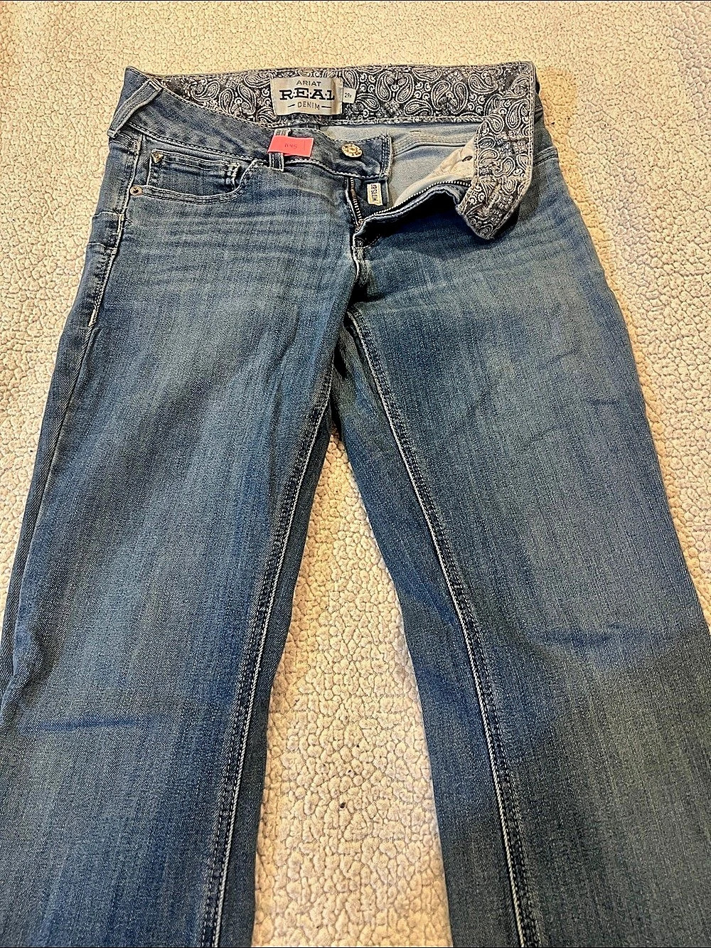 Ariat REAL Denim Women's Flare Jeans Blue Waist 29R